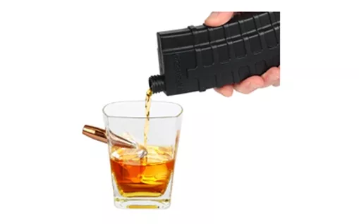 Caliber Gourmet Caliber Gourmet AR Magazine Flask, 7oz, Black CBG-SG-LFLASK CBGSGLFLASK