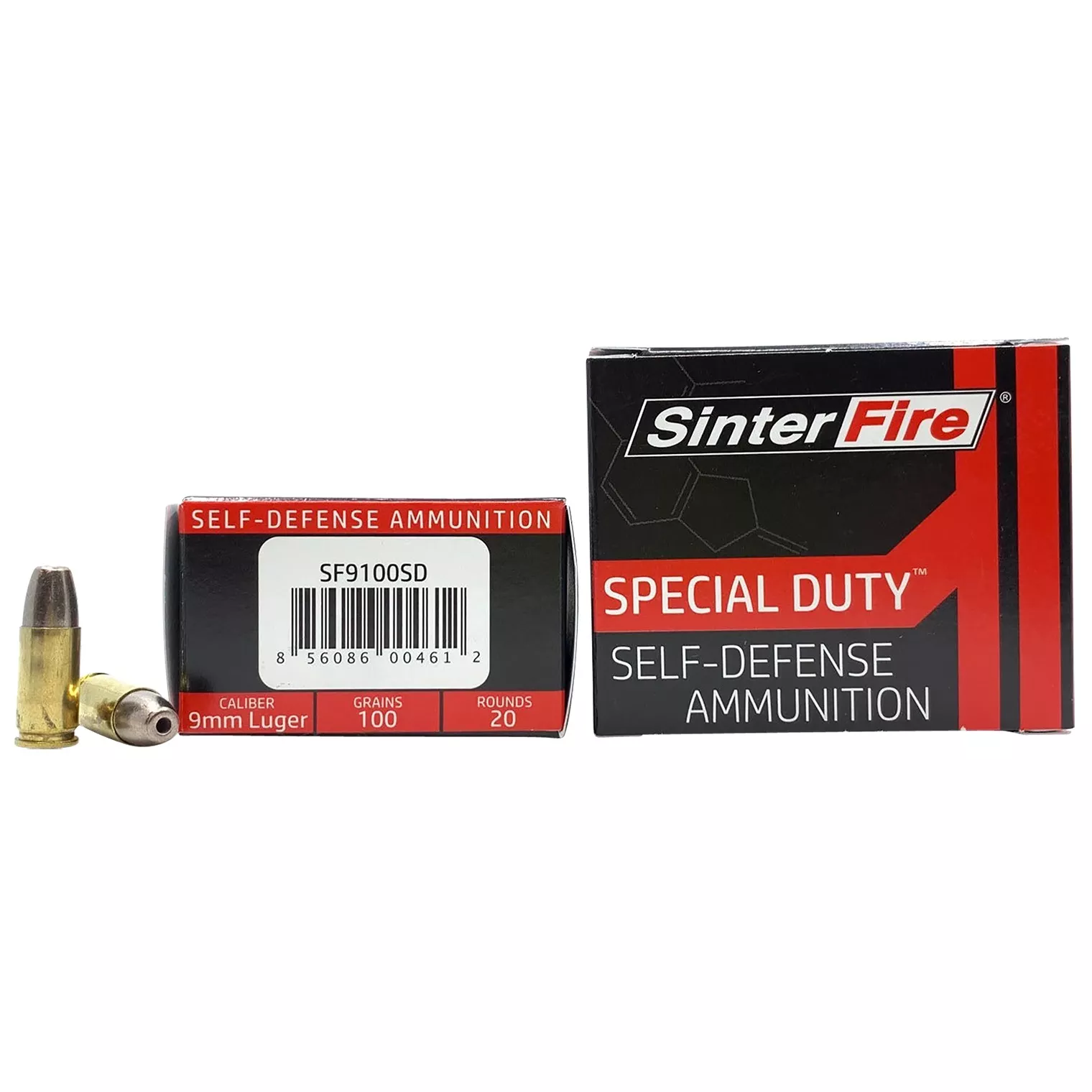 SinterFire Inc SF9100SD Special Duty (SD) 9mmLuger 100gr Lead Free Frangible Hollow Point 20 Per Box/10 Case